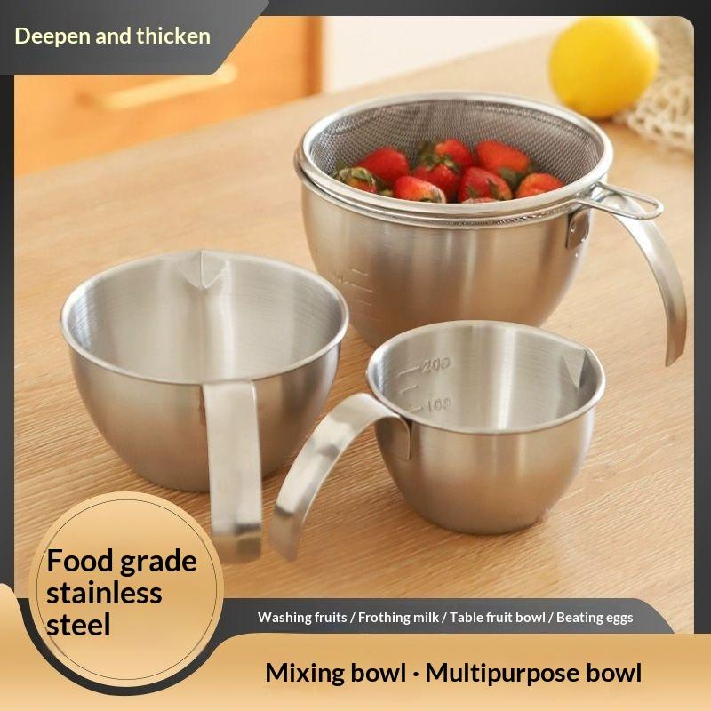Pasta Measuring Tool - 1/2/3/4PCS Stainless Steel Mixing Bowl With