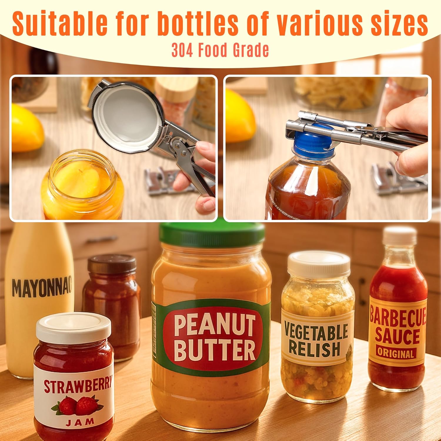 Adjustable Stainless Steel Jar - Kitchen Gadgets Men 评论和价格