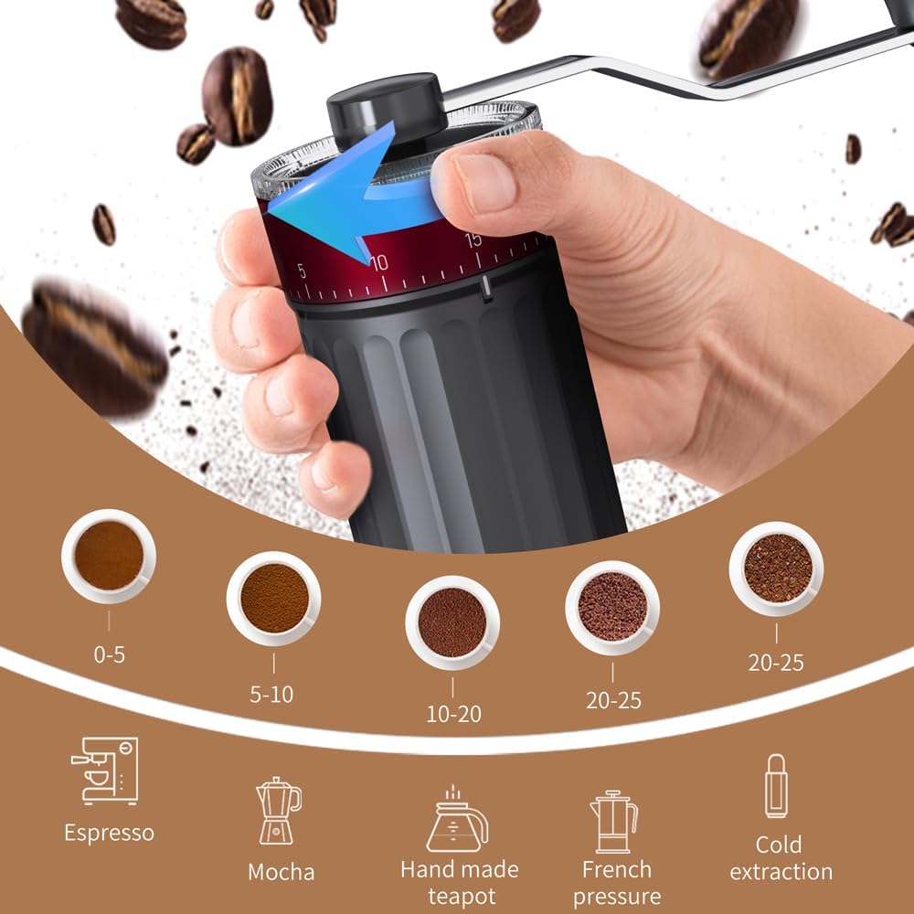 Manual Coffee Grinder with 40  - French Press Coffee Maker 评论和价格