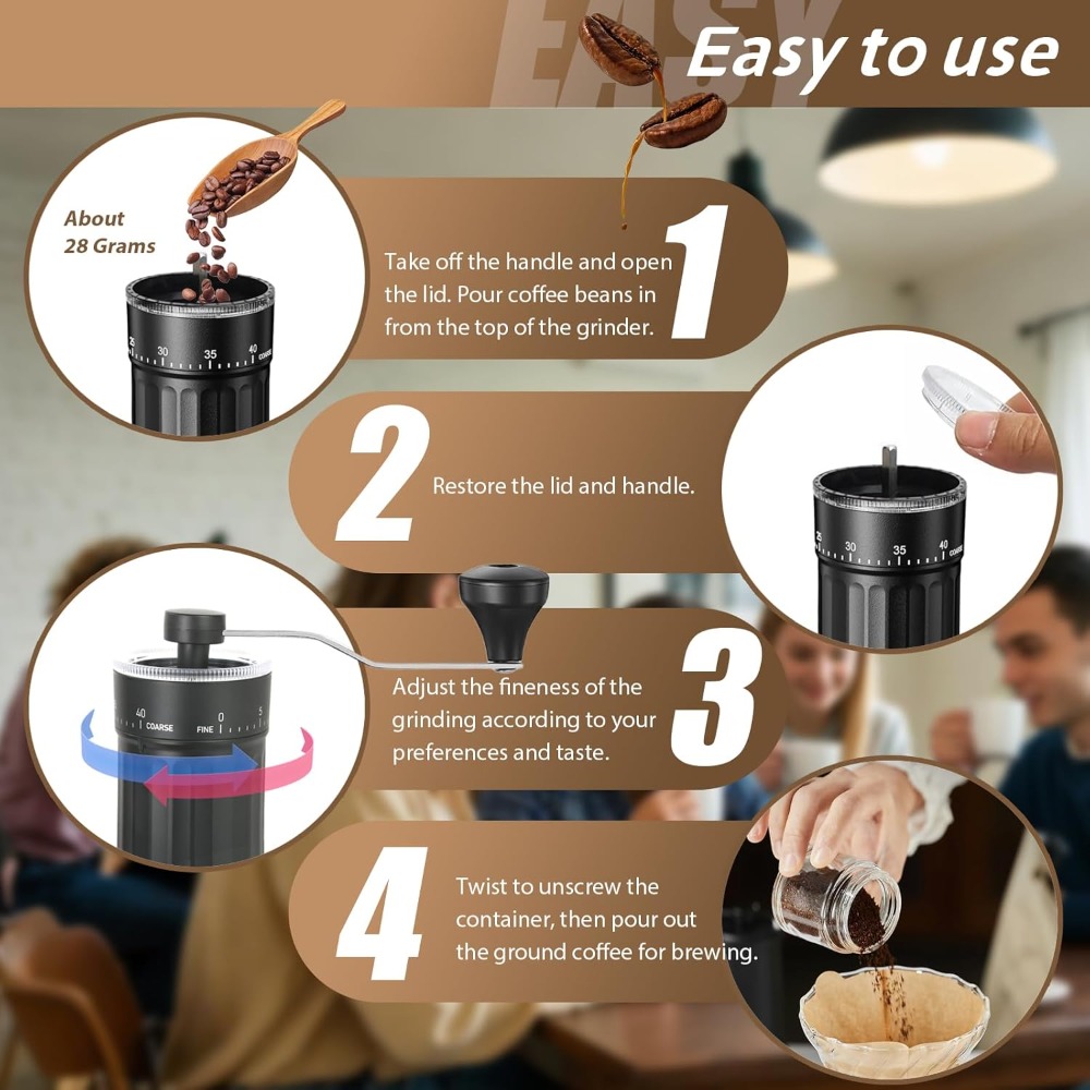 Manual Coffee Grinder with 40  - French Press Coffee Maker 评论和价格